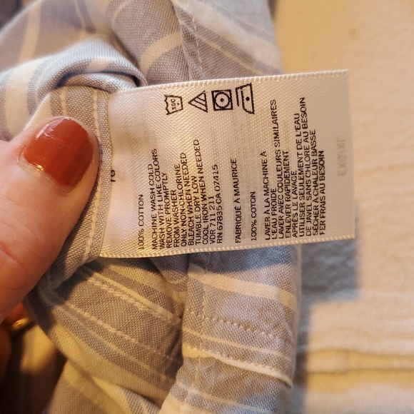 Nautica Twilt Mist Classic Fit Blue White Striped Casual Button Sz. XL Shirt NWT - Picture 9 of 14